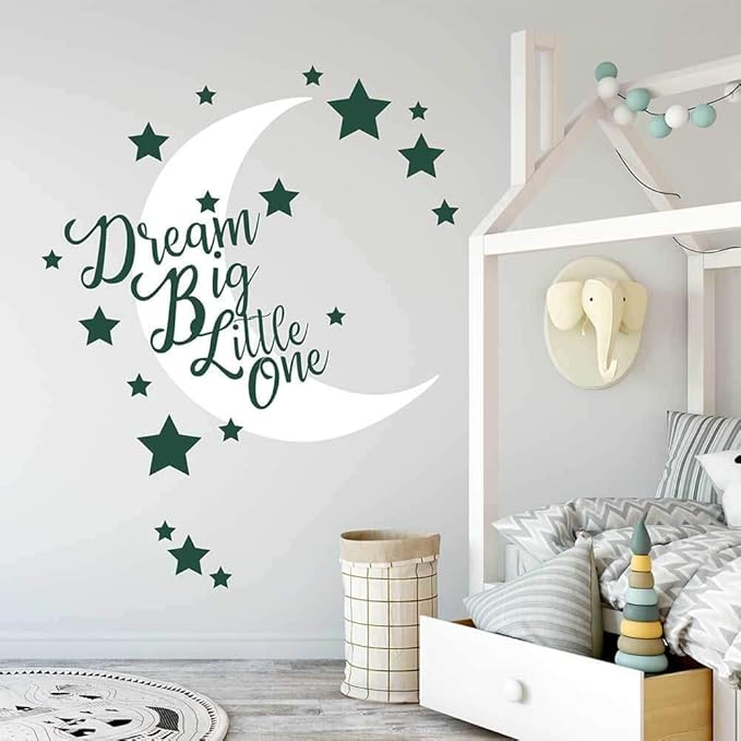 Moon and Stars Nursery Decor Vinilo extraíble Baby Room Pegatinas de