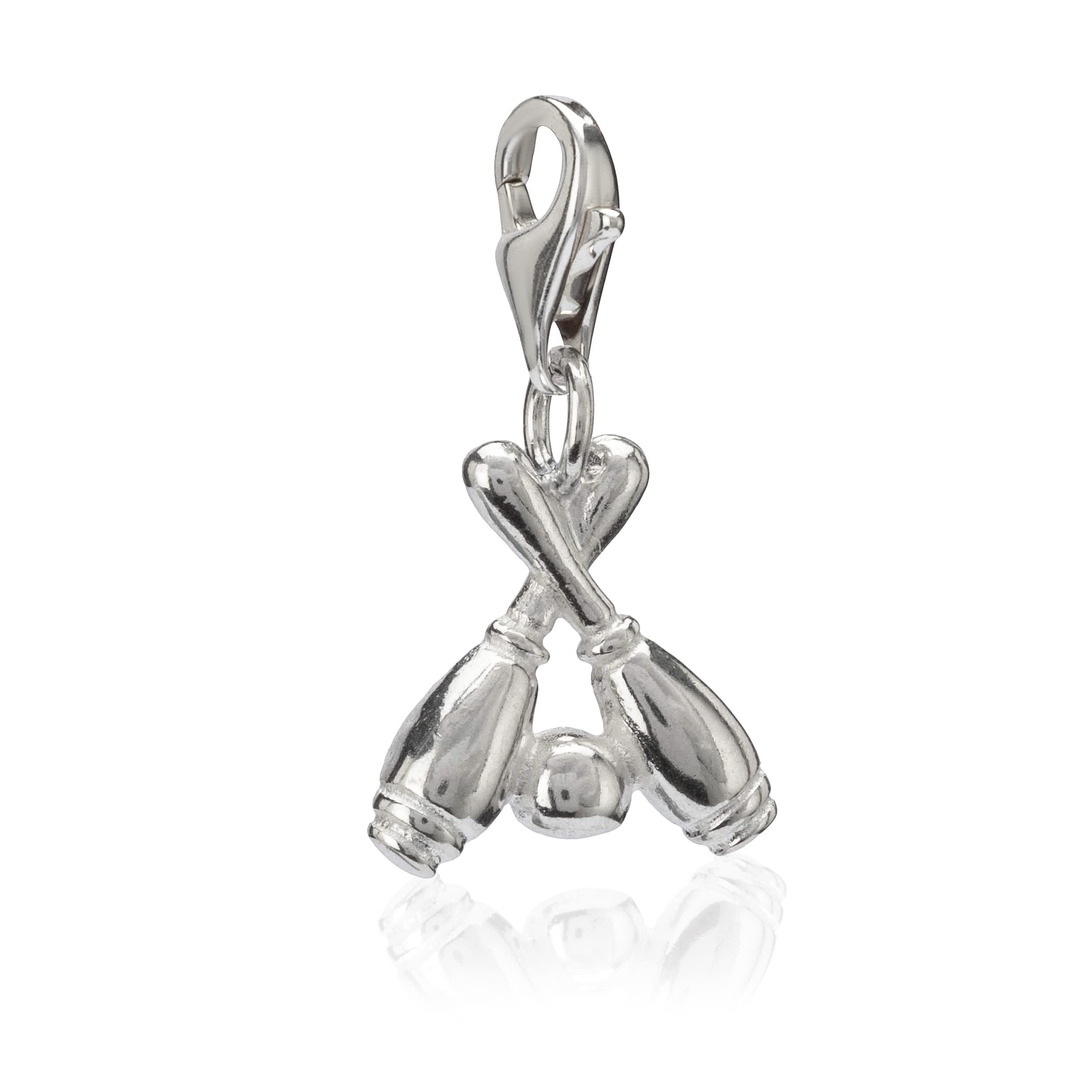 NKlaus charms bowling pins 925 Silver 14x12mm for charms bracelets 13195