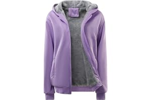 JiangWu Womens Fashion Fleece Sherpa Lined Hooded Coat Winter Thicken Warm Jacket