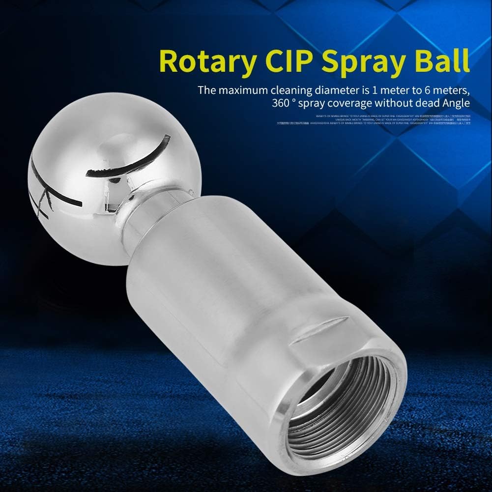 Samfox Stainless Steel Rotating Spray Ball - 360° Spray Coverage, Cleaning Diameter 1m-6m, 3/4 Inch Thread - Image 5