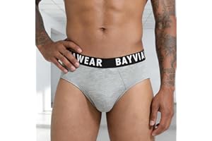 Mens Cotton Briefs Solid Low Rise Underwear Contour Pouch Wide Lettered Waistband Smooth Binding Stretch Fit