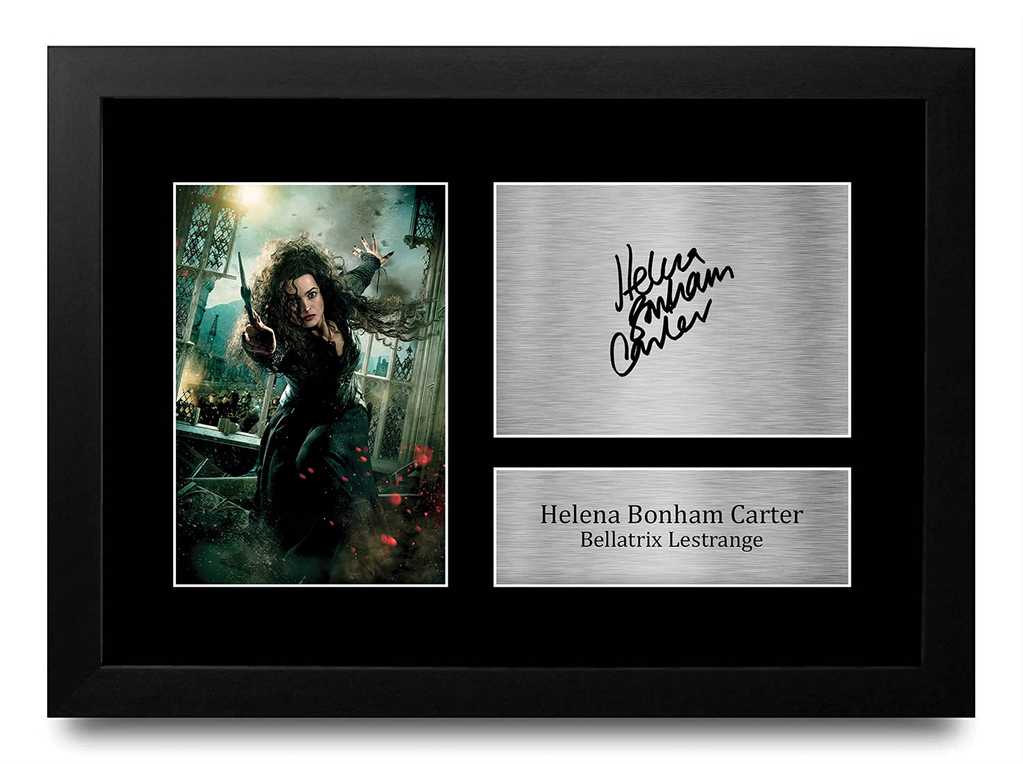 HWC Trading FR A4 Helena Bonham Carter Harry Potter Bellatrix Lestrange Gifts Printed Signed Autograph Picture for Movie Memorabilia Fans - A4 Framed — image 1