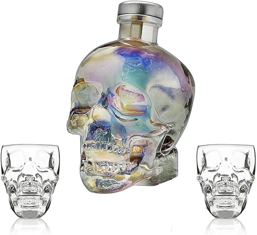 Crystal Head Vodka Aurora 70cl 2 X Skull Plastic Shot Glasses Gift Set Amazon De Bier Wein Spirituosen
