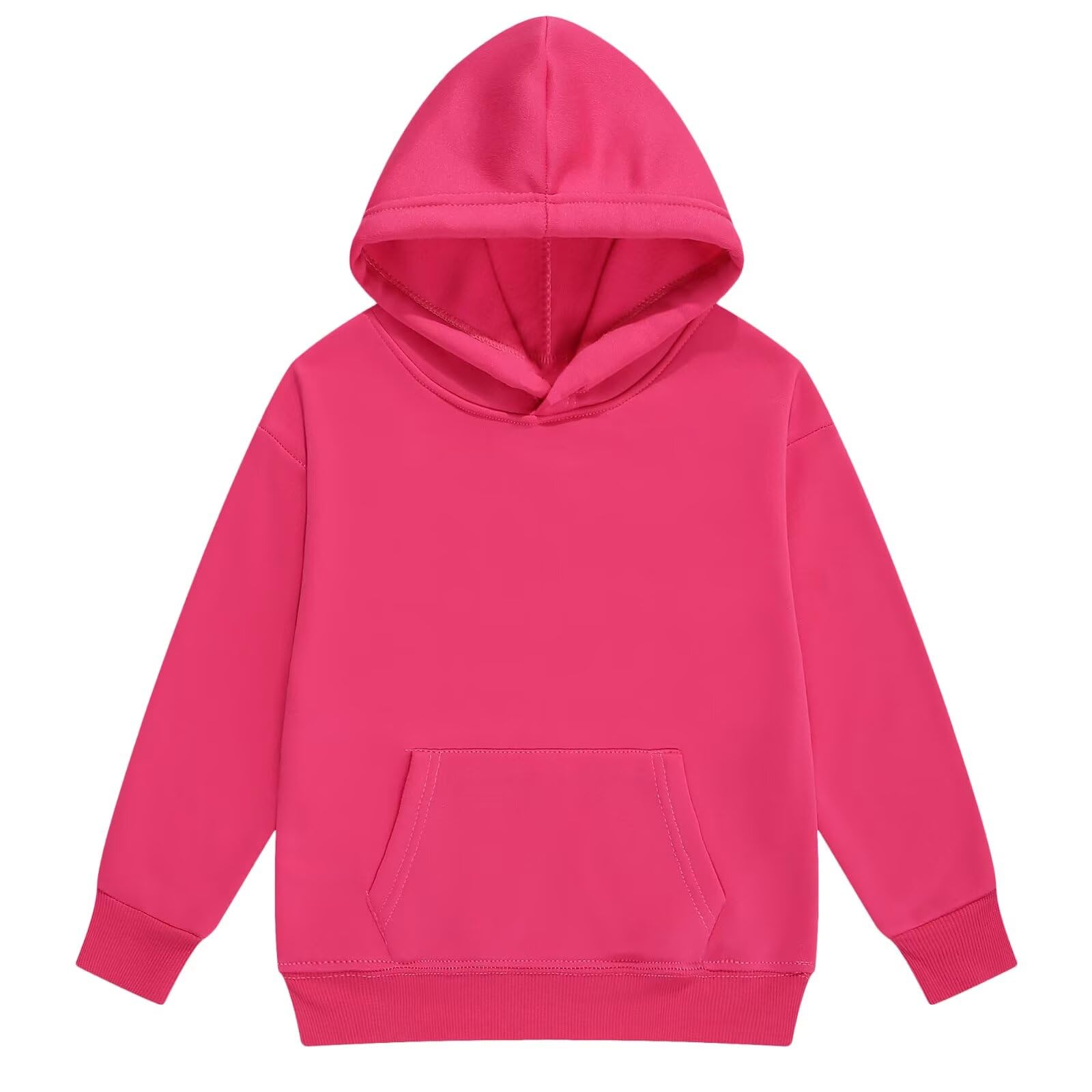 Photo 1 of QTWW INC Youth Hoodie Sweatshirt,Boys Girls Hooded,Hoodies for Teen Girls Fashion Fleece Pullover Tops Kids Clothes Rose
