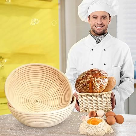 Cesta de fermentación para pan, cesta de prueba, mimbre natural ...