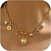 Dcfywl731 Bohemia Colorful Beaded Necklace Puka Layered Shell Necklace Hawaiian Crystal Necklace for Women