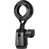 LUORNG Condenser Microphone Holder Standard Interface Thread Compatible with Stand Devices With 3/8 Conversion Nut Short Video Mic Clip Ferrule For 0.9-inch Portable Shockproof Microphone Stands
