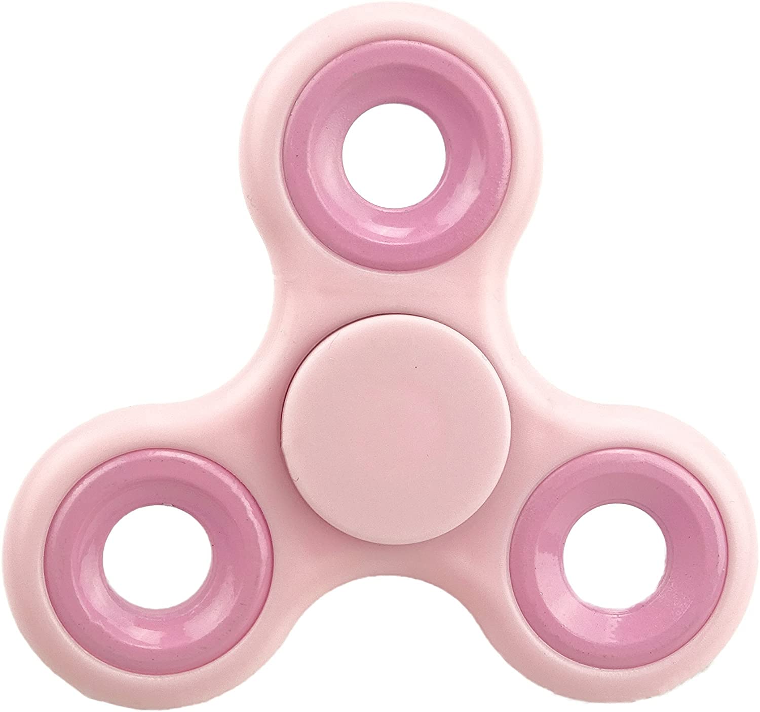 Fidget Hand Spinner With Assorted Coloured Rings Age 3+ - Stress Relief Toys - Novelty Toys (PINK PINK RINGS)