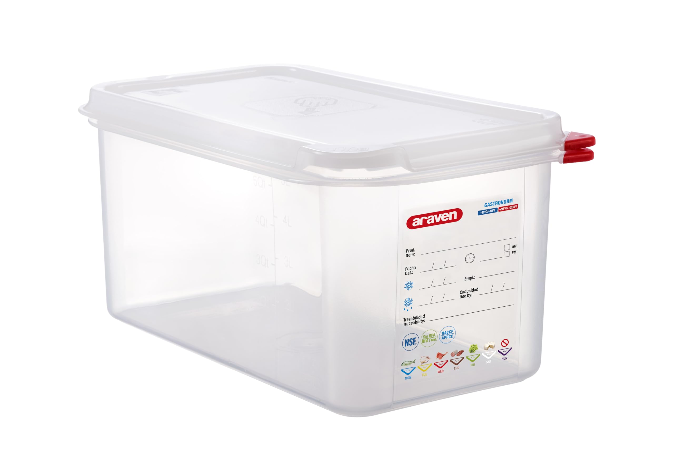 Araven Gastronorm Airtight 1. 3 L. 6 325 x 176 x 150