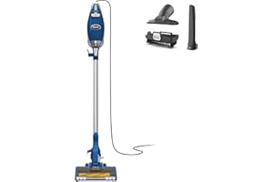 Shark HV343AMZ Rocket Corded Stick Vacuum with Self-Cleaning Brushroll, Lightweight & Maneuverable, Perfect for Pet Hair Pickup, Converts to a Hand Vacuum, Crevice Upholstery Tools, Blue/Silver