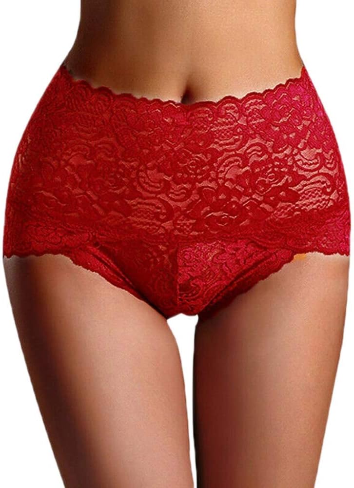 Women Seamless Lace Panties Breathable High Waist Butt Lift Briefs Underwear