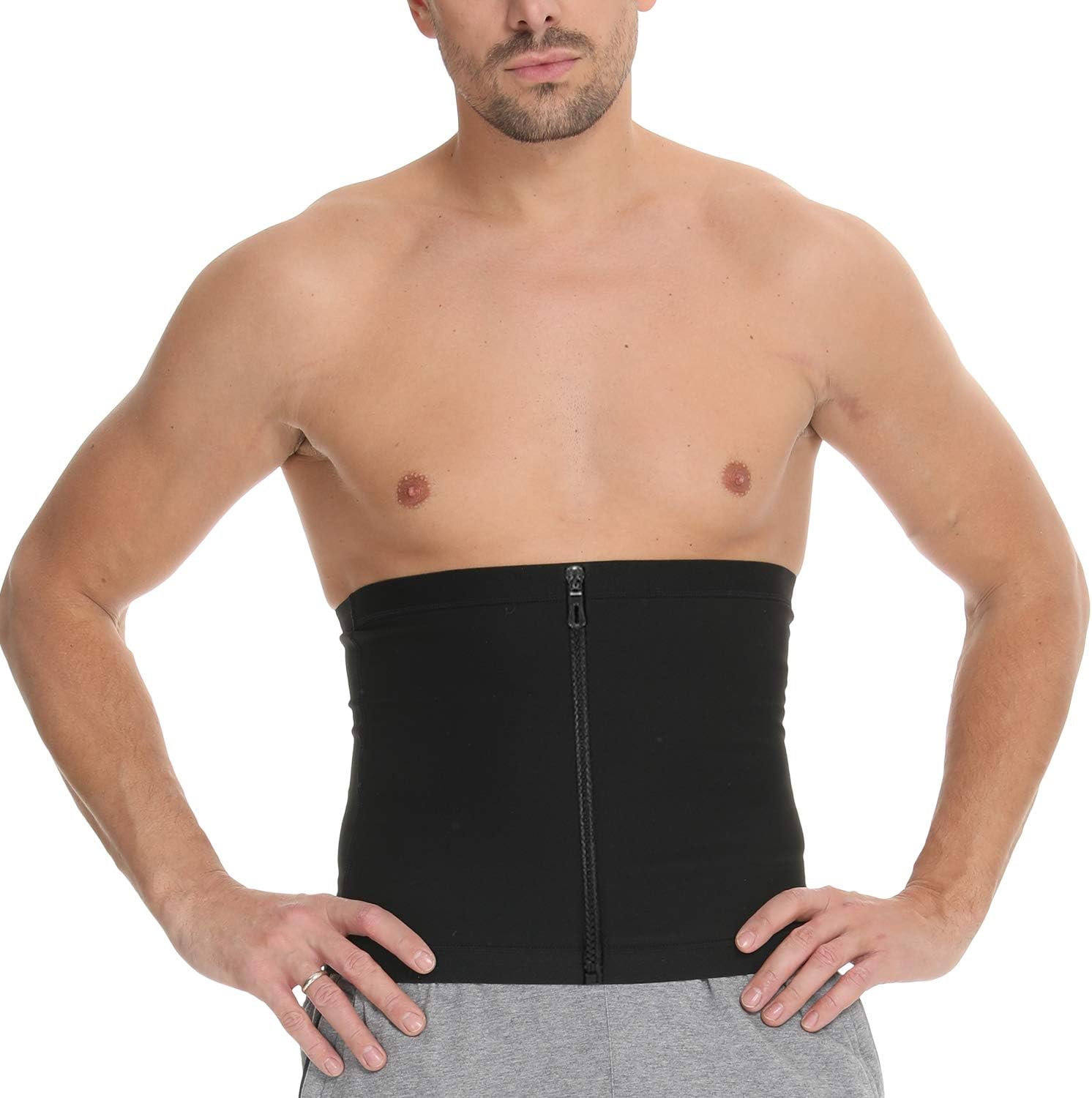 Nanooer Waist Trainer for Men, Waist Trimmer Sauna Sweat Workout Shaper: Sports & Outdoors