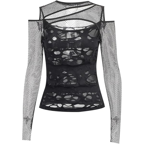 ATTACHMENT layered mesh punk tee ロンT y2k ATTACHMENT layered mesh punk tee ロンT y2k ATTACHMENT