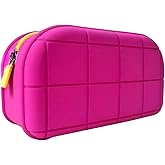 Qivbrewer Silicone Makeup Bag - Waterproof Cosmetic Organizer for Travel Versatile Small Toiletry Bag & Cute Makeup for Women & Girls (Pink)