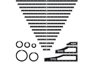 OLYCRAFT 2 Set(24pcs) Objective Point Markers Acrylic Ruler Objective Makers Set Round Black Marker Gaming Accessory War Game