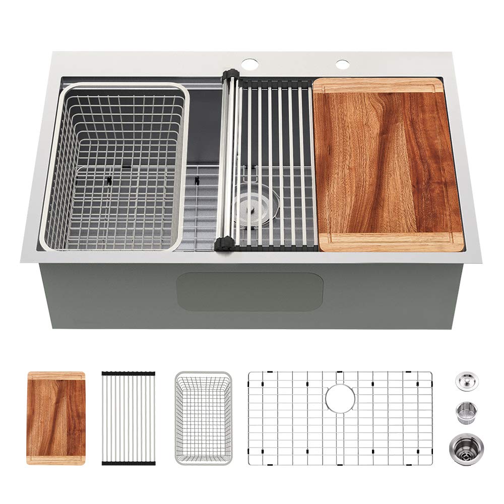 Buy 28 Inch Drop In Kitchen Sink Workstation VASOYO 28x20 Drop In