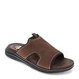 Dockers Men's Barlin Slide Sandal, Dark Tan, 7