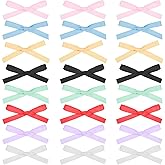 24PCS Hair Bows for Women, 8 Colors Mini Bowknot Ribbon Barrettes Hair Clips, Thin Bows for Ponytail Accessories, Cute Hair-Accessories (Pink, White, Yellow, Red, Blue, Purple, Black, Green)