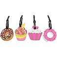 Mziart Colorful & Funny Luggage Tags for Women Travel Baggage Tags Suitcase Bag Labels Backpack Identifier, Set of 4