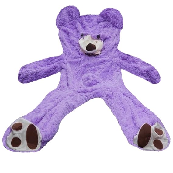 6.5 Feet Huge Giant Teddy Bear Cover, Big Bear Costume Suit (Not Filled),(Purple, 2