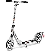 Hurtle Renegade Kick Scooter for Kids, Teenagers & Adults - 2-Wheel Folding Scooter with Adjustable T-Bar Handlebar - Alloy Anti-Slip Deck
