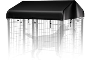 PawGiant Outdoor Dog Kennel Cover Replacement, Waterproof UV-Resistant Cover for 4x4x4.5 ft Large Dog Enclosure