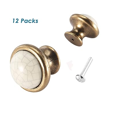 Allomn Ceramic Cabinet Knobs Marble Drawer Kitchen Cabinets