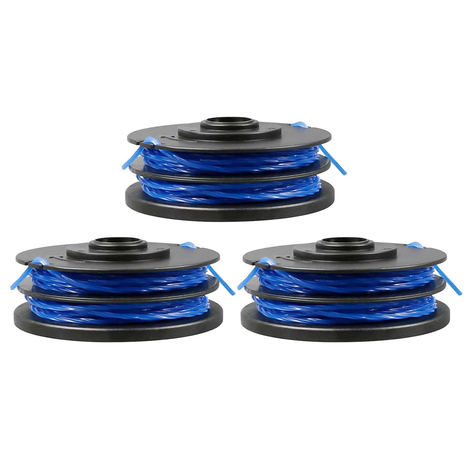 RAC123 Strimmer Spool Line for Ryobi, 1.6mm x 8.3M Replacement Trimmer Spool for Ryobi RLT6030, RLT5127, RLT4027, RLT4125, RLT5027, RLT6130 (RAC122 cover × 1 + RAC122 spool × 3)