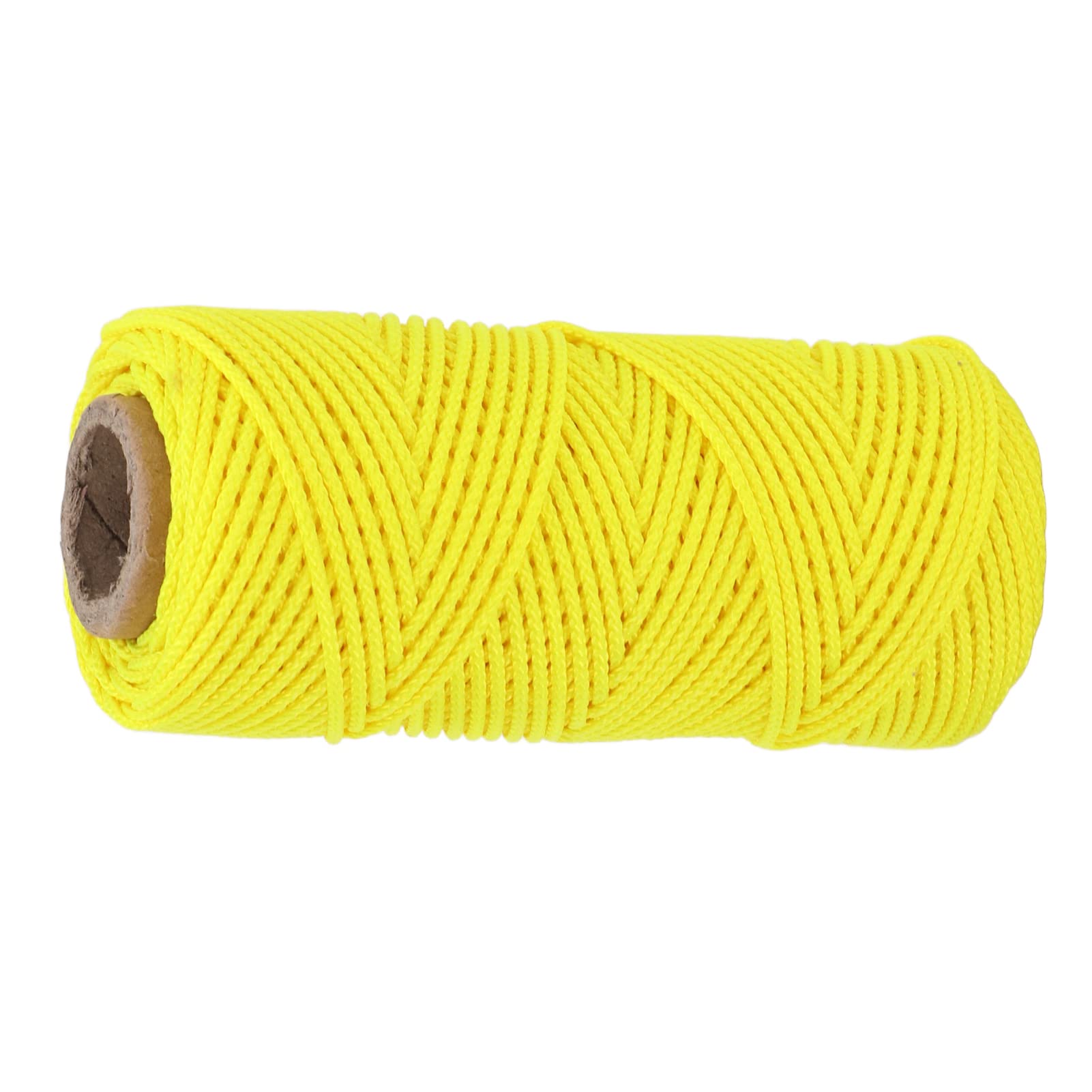 Braided Nylon Line,Diving Reel Line Replacement Wearproof Underwater Finger Spool Reel Round Line Fluorescent Yellow for Wreck and Cave Diving, Safety Dive Marker, Dive Float Flag(46 meters), Diving