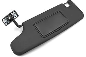 Nakuuly Left Driver Side Sun Visor Black Compatible with Jeep Wrangler JK 2007-2018 Replace 6CJ07DX9AA