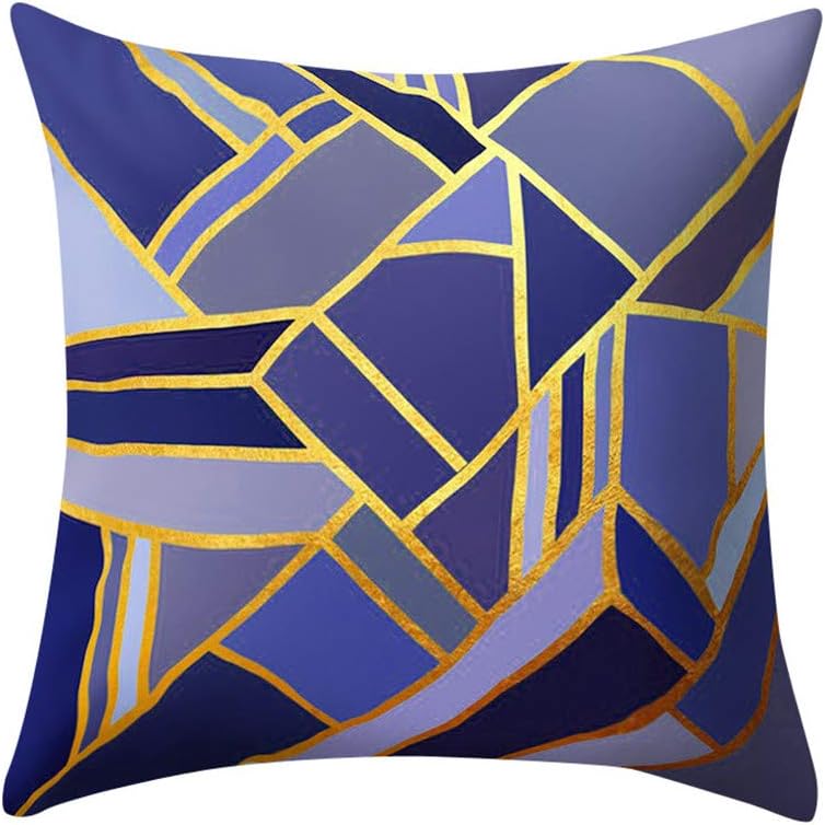 ADESHOP Pillow Protector, Classic Geometric Print Super Soft Cushion Cover Covers Cuddly 18*18inch, A12