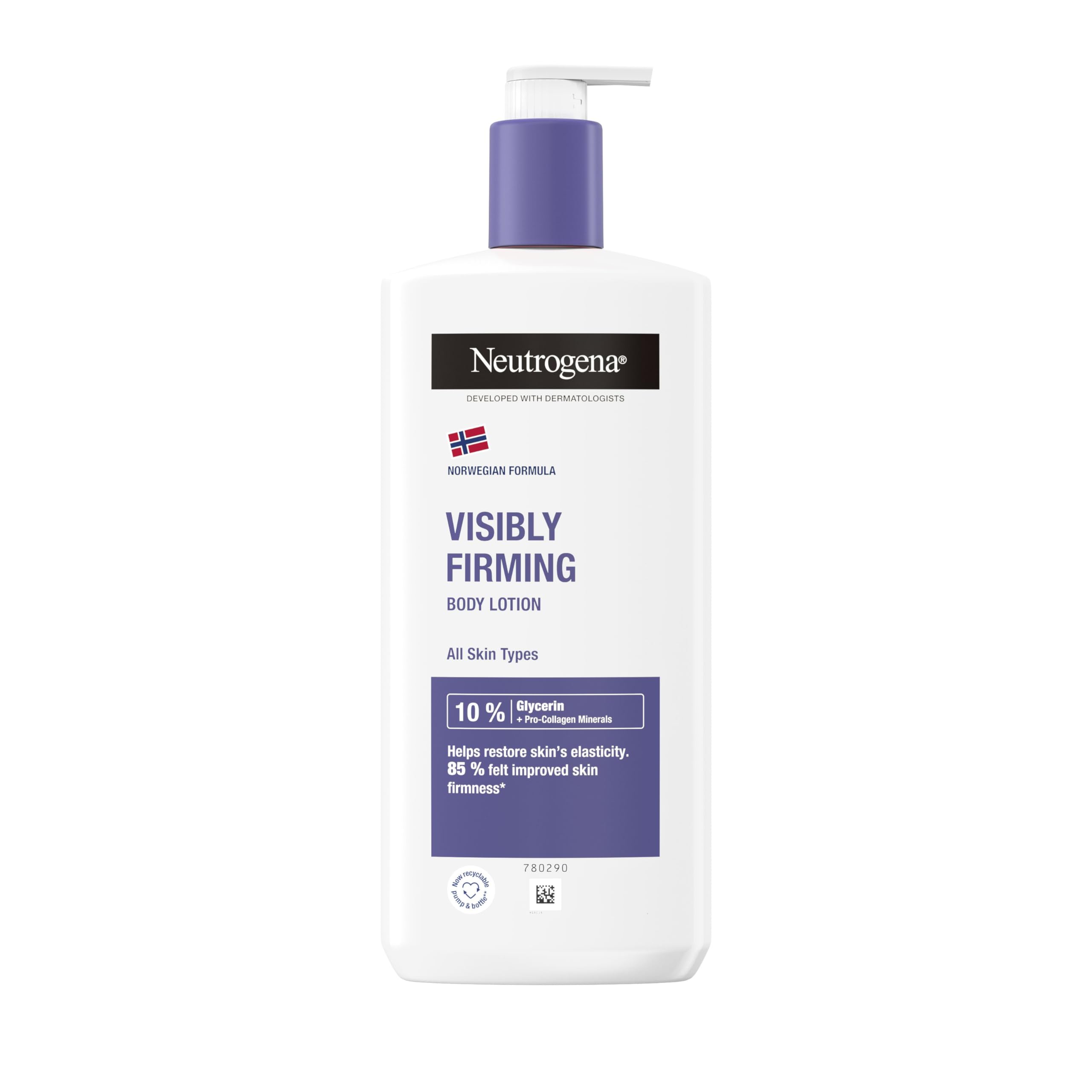 Neutrogena Norwegian Formula Visibly Renew Firming Body Lotion (1 x 400ml), Nourishing Body Cream Designed to Help Restore Skin's Elasticity, Moisturiser made with Glycerin for Skin Hydration โ image 1