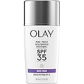 Olay Prime & Protect SPF 35 Face Sunscreen, 40 mL (1.3 FL OZ), Matte Finish SPF Makeup Primer and Lightweight Sunscreen for All Skin Types