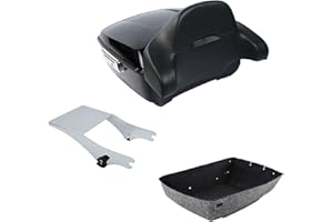 TCMT King Motorcycle Trunk Box Wrap-around Backrest Detachable Mounting Rack Fit For Harley Touring 1997-2008 Road King Road Street Electra Glide Pack