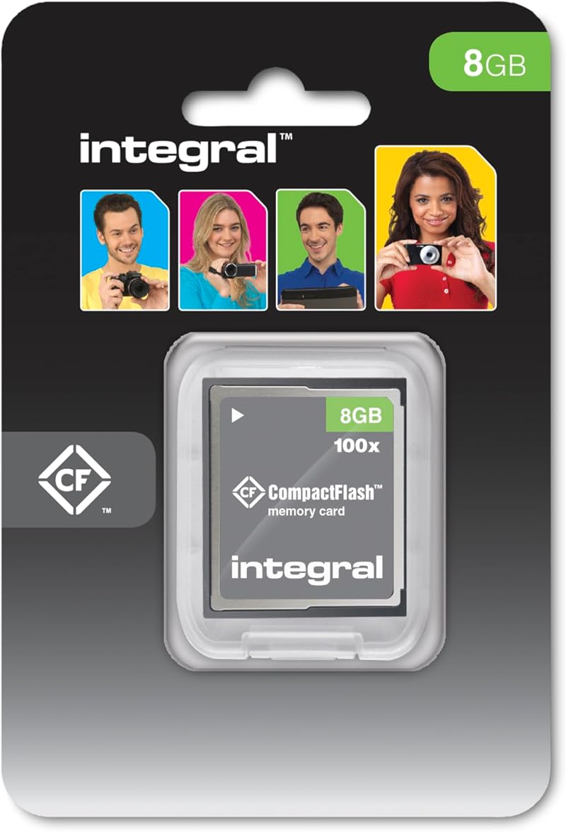 Integral 8GB Compact Flash Card INCF8GV2 Photography DSLR Digital Camera
