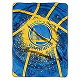 NBA Golden State Warriors Royal Plush Raschel Twin Throw Blanket 60