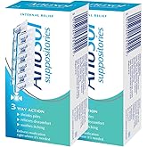 ANUS0L Haemorrhoids Piles Treatment | 24 Suppositories | 2 Pack, 48 Total