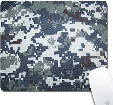 Gaming Office Mouse Pad--Glissando Customized Navy Camo Wallpaper Cloth surface Natural rubber Gaming Mouse Pad--Rectangle Mouse Pad(10x8.3inchx1/8inch)