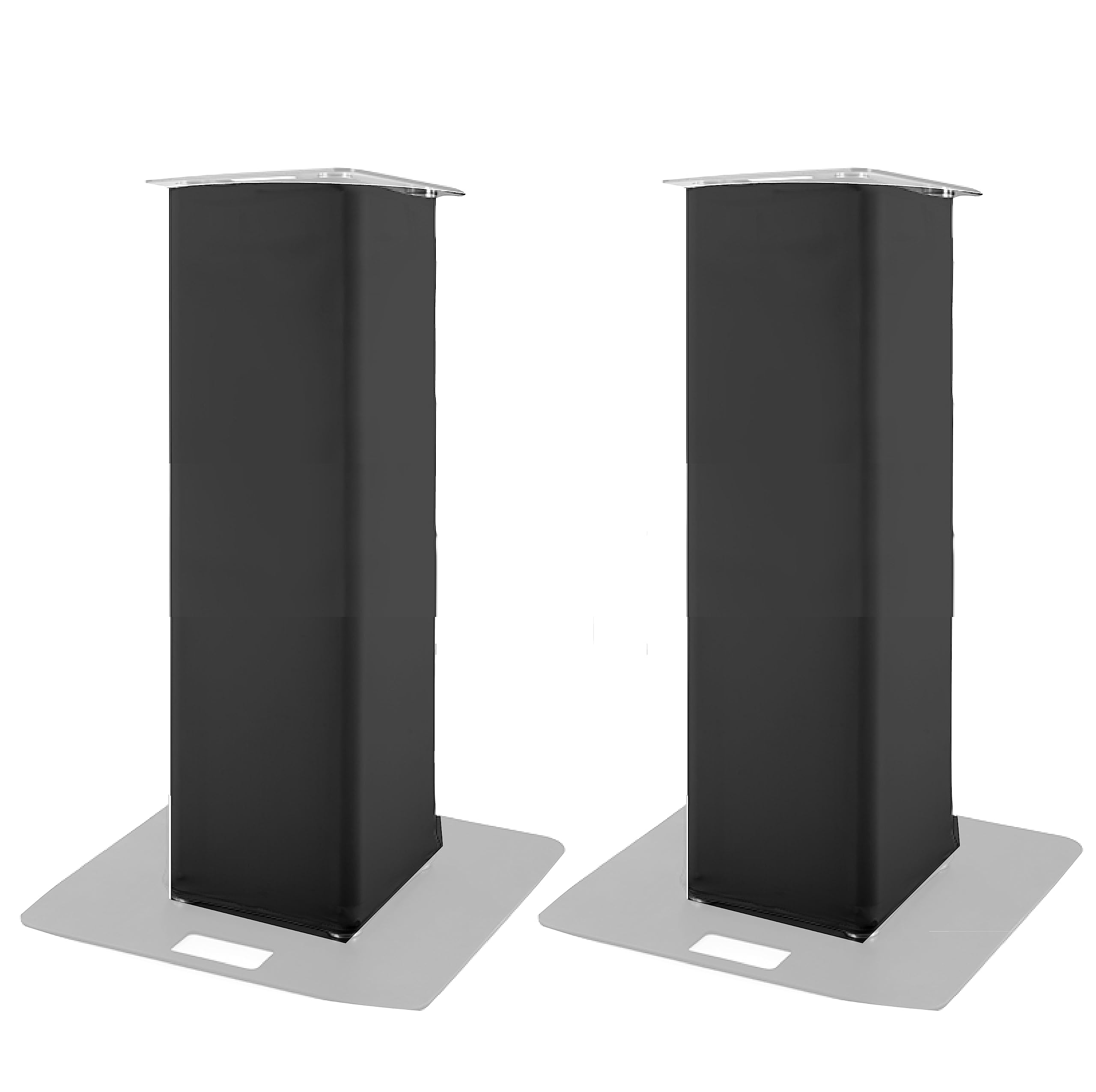 Pair of Totem Covers in Spandex, Truss Cover 30 x 30 cm, Choice of 4 Heights (100 cm Height, Black) — image 1