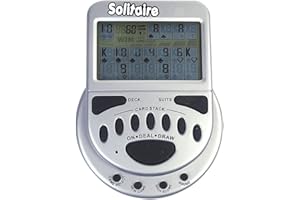 John N. Hansen Mega Screen Handheld Solitaire Game - Klondike Style Video Play for Ages 8+