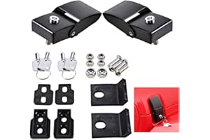 1 Pair Hood Latches Locking Hood Catch Kit Aluminum Alloy Hood Locks,Fit for Jeep Wrangler 2007-2018 JK JKU, 2018-2023 JL JLU