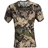 Pnuma Outdoor Renegade Short Sleeve Shirt, Caza Veil Camo, Breathable, Odor Control, Moisture-Wicking (P303C)
