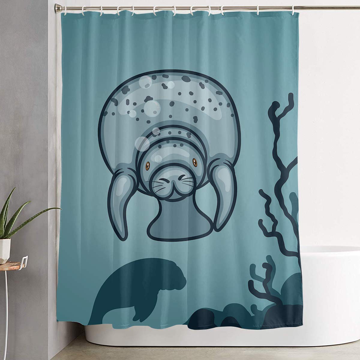 Amazon Com Missmon Shower Curtain Liner With Hooks Extra Long