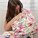 4-In-1 Infant Nursing Breastfeeding Cover for Baby Girls (Floral) - Car Seat Canopy, Shopping Cart, High Chair & Stroller Covers, Stretchy & Breathable Infinity Scarf & Shawl by KiddyStar