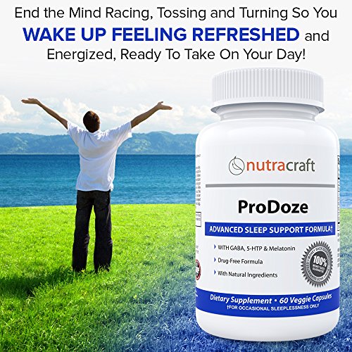 Natural Sleep Aid Pills for Adults - Best Non-Addictive Sleeping Supplement To Help You Sleep Faster and Longer - Deep Sleep Formula with 5-HTP, Melatonin, L-Theanine & GABA - 60 Vegetable Capsules
