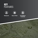 Keplin 3x3m Waterproof Tarpaulin Cover Sheet 90GSM Green view 9