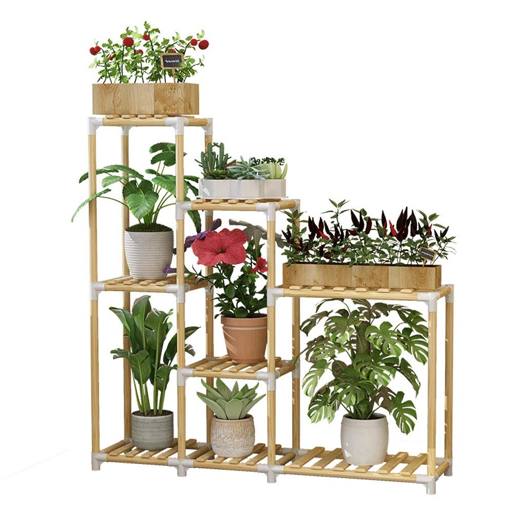 HBY Escalera De Madera for Flores Estantería for Plantas La Multi ...