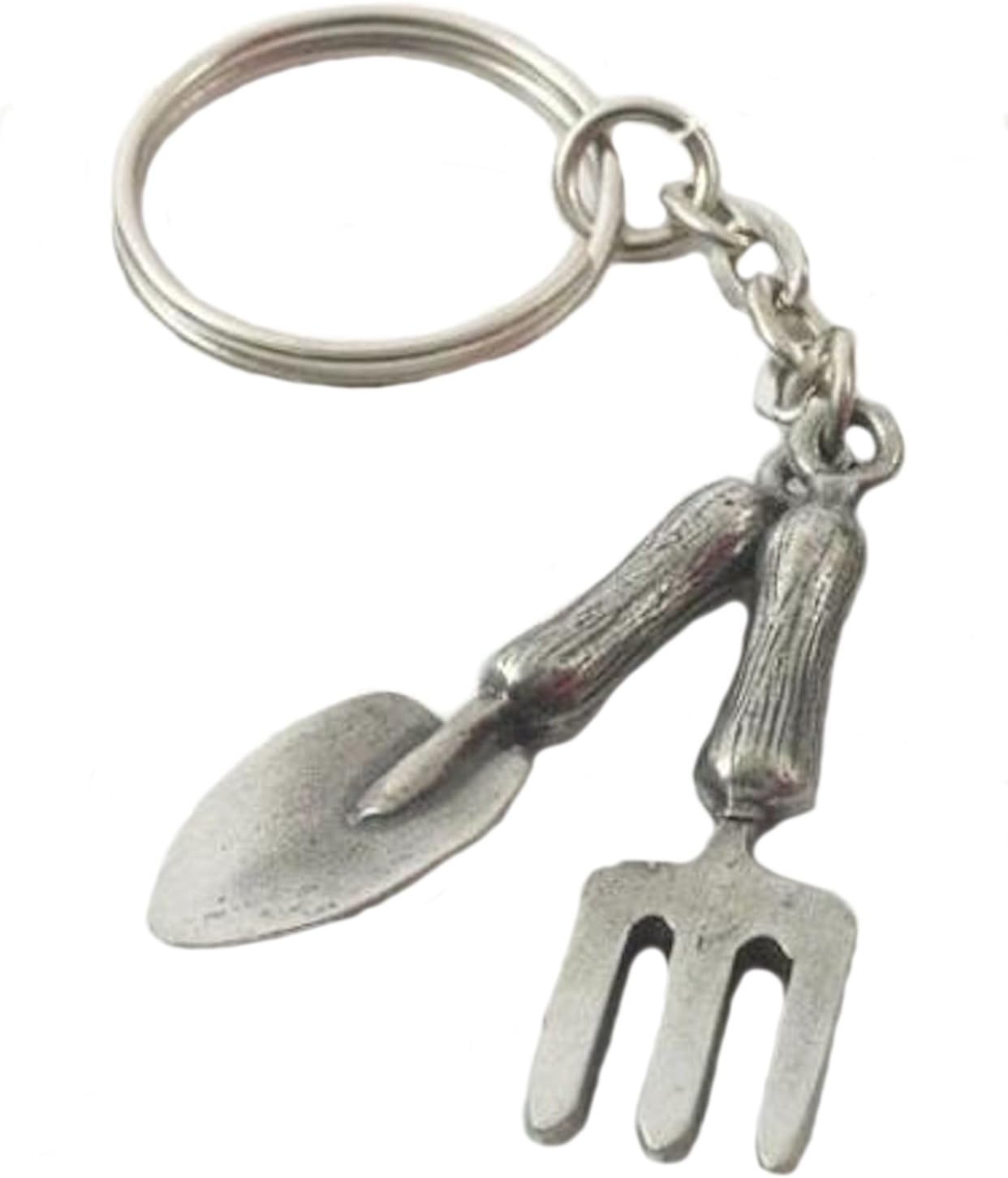 DAVID HINWOODEnglish Pewter Gardening Fork and Trowel Keyring