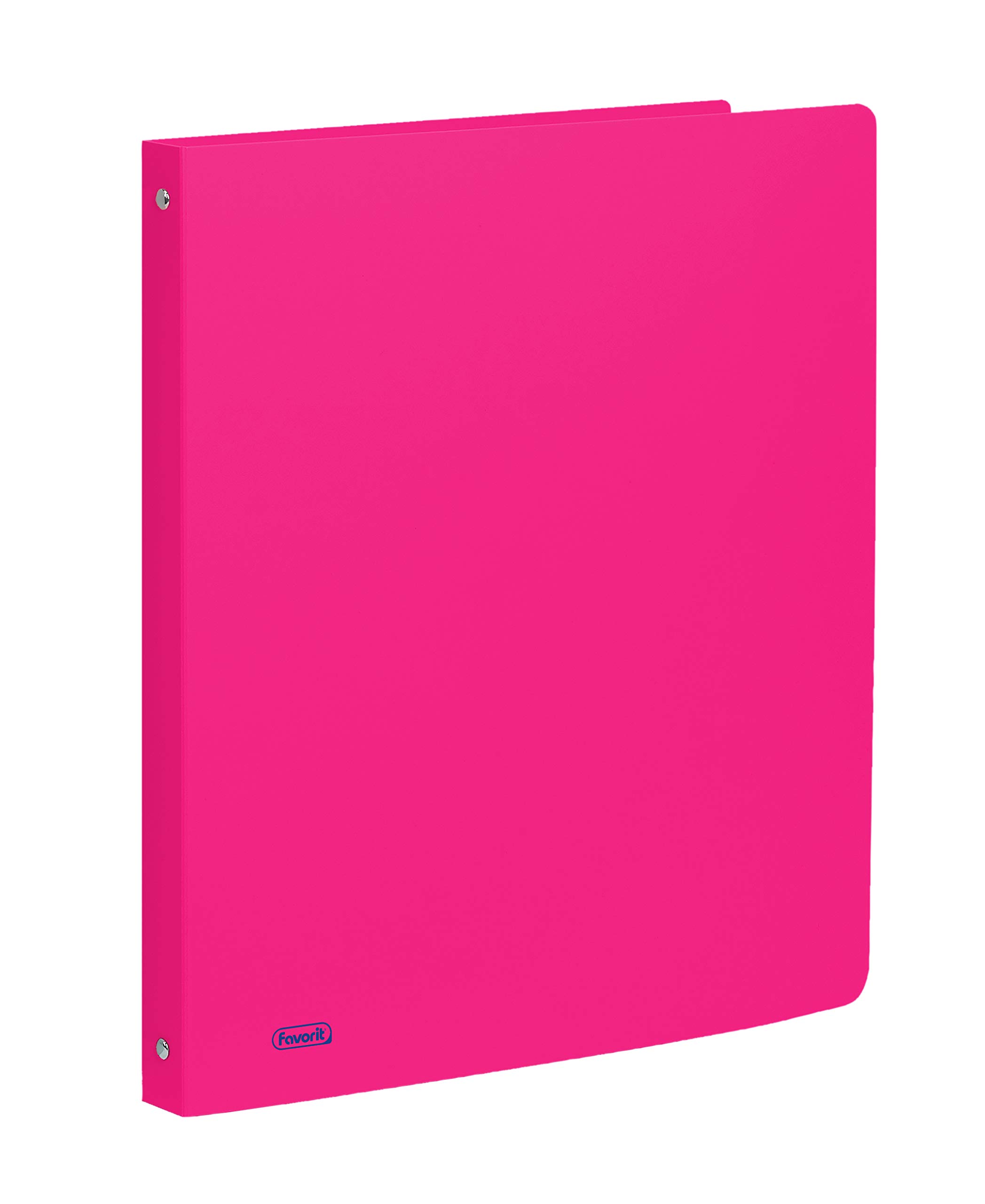Favorit Neon Polypropylene Folder 22 x 30 cm 4 Round Rings 15 mm Fuchsia Fluo