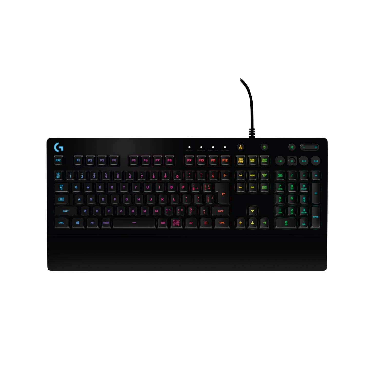 Logitech G G213 Prodigy Gaming Keyboard, LIGHTSYNC RGB, Mech-Dome Keys, Mess Resistant, Multimedia Buttons, Belgian AZERTY Layout - Black